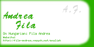 andrea fila business card